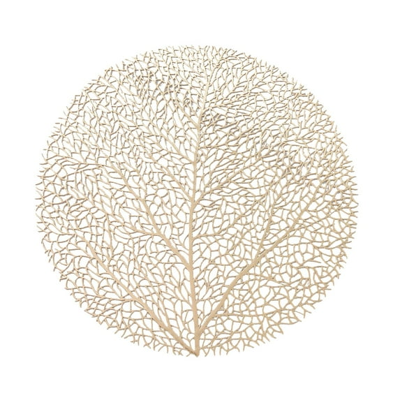 Clearance!FNGZ Placemat Simple Moriya Wind Cushion Cushion Case Vented Circular Table Cushion PVC Gold Hot Pad Modern Home Decoration Cushion