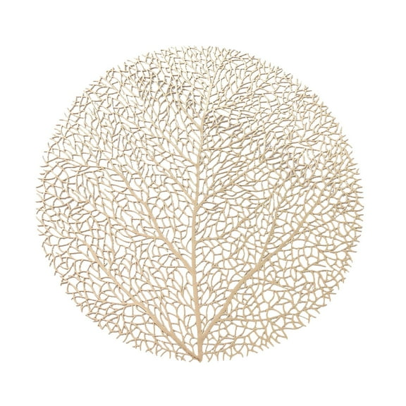 Clearance!FNGZ Placemat Simple Moriya Wind Cushion Cushion Case Vented Circular Table Cushion PVC Gold Hot Pad Modern Home Decoration Cushion