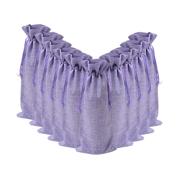 Clearance! FNGZ Wine Bottle Cover 10pcs Linen Wine Bags Wine Bottle Cover Wine Bottle Gift Bags with Drawstring Purple