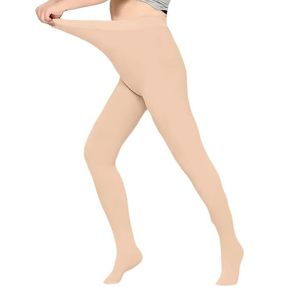 Clearance FUNUONY Pantyhose for Women Winter Thermal High Waist Plush Stockings Legs Translucent Trousers Women's Tights Women's Thermal Underwear Bottoms Women's Leggings White 3XL