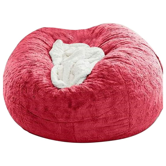 Clearance!!! FYHALE Sofa Bed Chair Cover Large Circular Soft Fluffy Comfortable Velvet Sofa Cover For Living Room Bedroom Office 135cmx65cm(Stuffing Included)