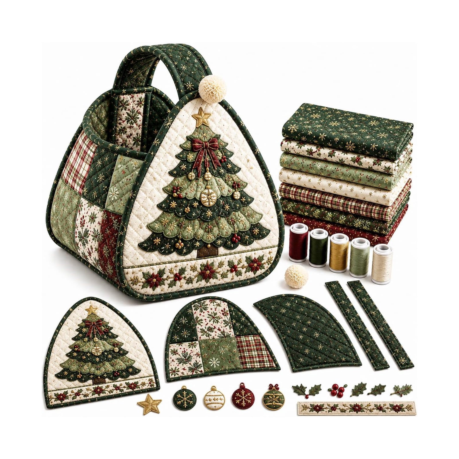 Clearance Fabric Art Christmas Crafts for Adults, Foldery Pre-Punched ...