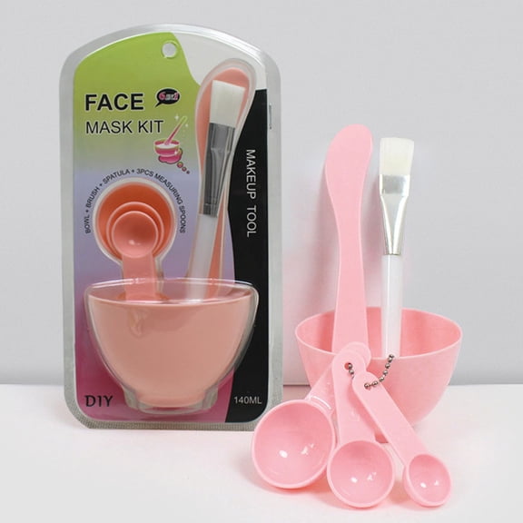 Clearance!Face Mask Mixing Bowl Set, 6 Pcs DIY Facemask Mixing Tool Kit with Facial Mask Bowl Stick Spatula Silicone Brush Spray Bottle Puff Soaking Bottle Gauges