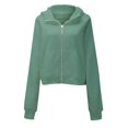 thumbnail image 1 of Clearance Fadeal Crewneck Sweatshirts Women Sweatshirt for Womens Oversized Half Zip Pullover Long Sleeve Sweatshirt Quarter Zip Hoodie Sweater Teen Girls Fall Blouse Clothes with Pockets Green, 1 of 5