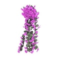 thumbnail image 1 of Hvmvliv Fake Flowers Artificial Hanging Flowers for Outdoor (1 Pack) Violet Lvy Fake Hanging Plant & Flowers for Home Wedding Garden Hanging Baskets Wisteria Garland Orchid Bunches Decor Purple, 1 of 2