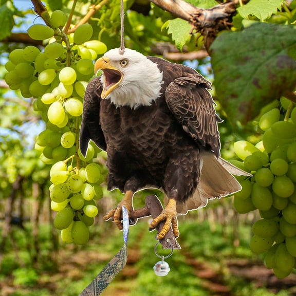 Clearance!Fake eagle Hanging eagle to Keep Birds Away Reflective Hanging Bird Decoration with Reflective Tape Effective Bird Control Device to Keep Birds Away from Outdoor Garden Yard