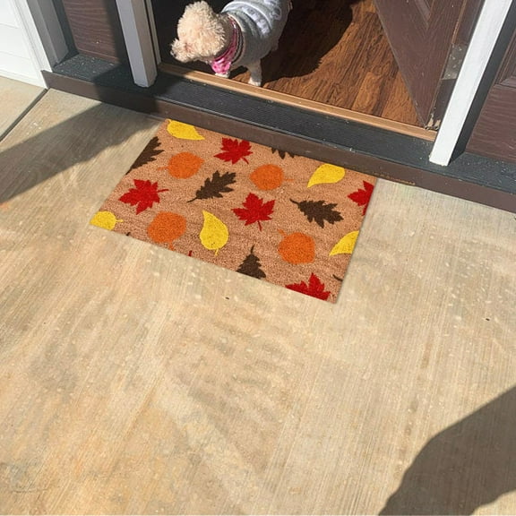 Clearance!Fall Carpet,Happy Fall Door Mat,Fall Leaves Pumpkin Theme Welcome Doormat For Front Door,Indoor Outdoor Rug For Home Kitchen Floor Thanksgiving Decor 16 X 24 Inch
