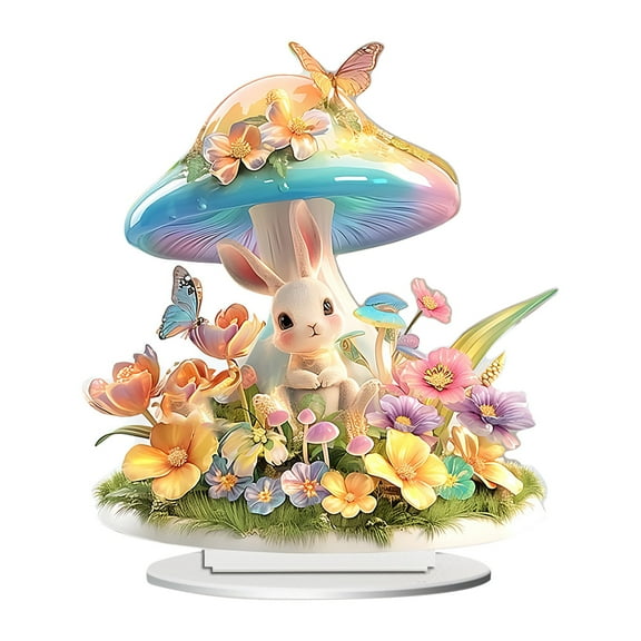 Clearance Fall Decorations for Home! Toyeng Easter Bunny Tabletop Decor Colored Under a Pair of 2D Spring Interior Logo Decor Home Decor for Easter Tabletop Easter Decor Desktop Desktop Ornament