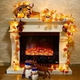 thumbnail image 1 of Clearance!!!Fall Garland Lights Decor Fall Maple Leaves Pumpkin String Lights, 1 of 7