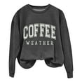 thumbnail image 1 of Clearance Fall Sweatshirts for Women Coffee Weather Sweatshirt Women's Coffee Lover Trendy Shirt Cozy Season Sweatshirts Fall Crewneck Fleece Pullover Womens Casual Crewneck Sweatshirts, 1 of 6