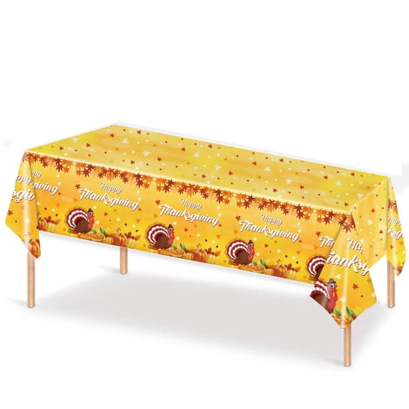 Hvmvliv Fall Tablecloth(137x274cm) Thanksgiving Tablecloth Maple Leaf Pattern Dining Table Accessories Holiday Party Dining Table Decoration D