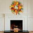 thumbnail image 1 of Clearance!Fall Wreaths For Front Door, Fall Peony And Pumpkin Wreath Artificial Wreath Farmhouse Decor Autumn Front Door Wreaths, 1 of 7