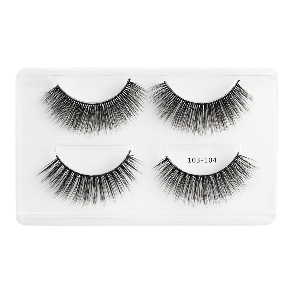 Clearance False eyelashes false lashes Two Pairs Of 3D Mink With Soft