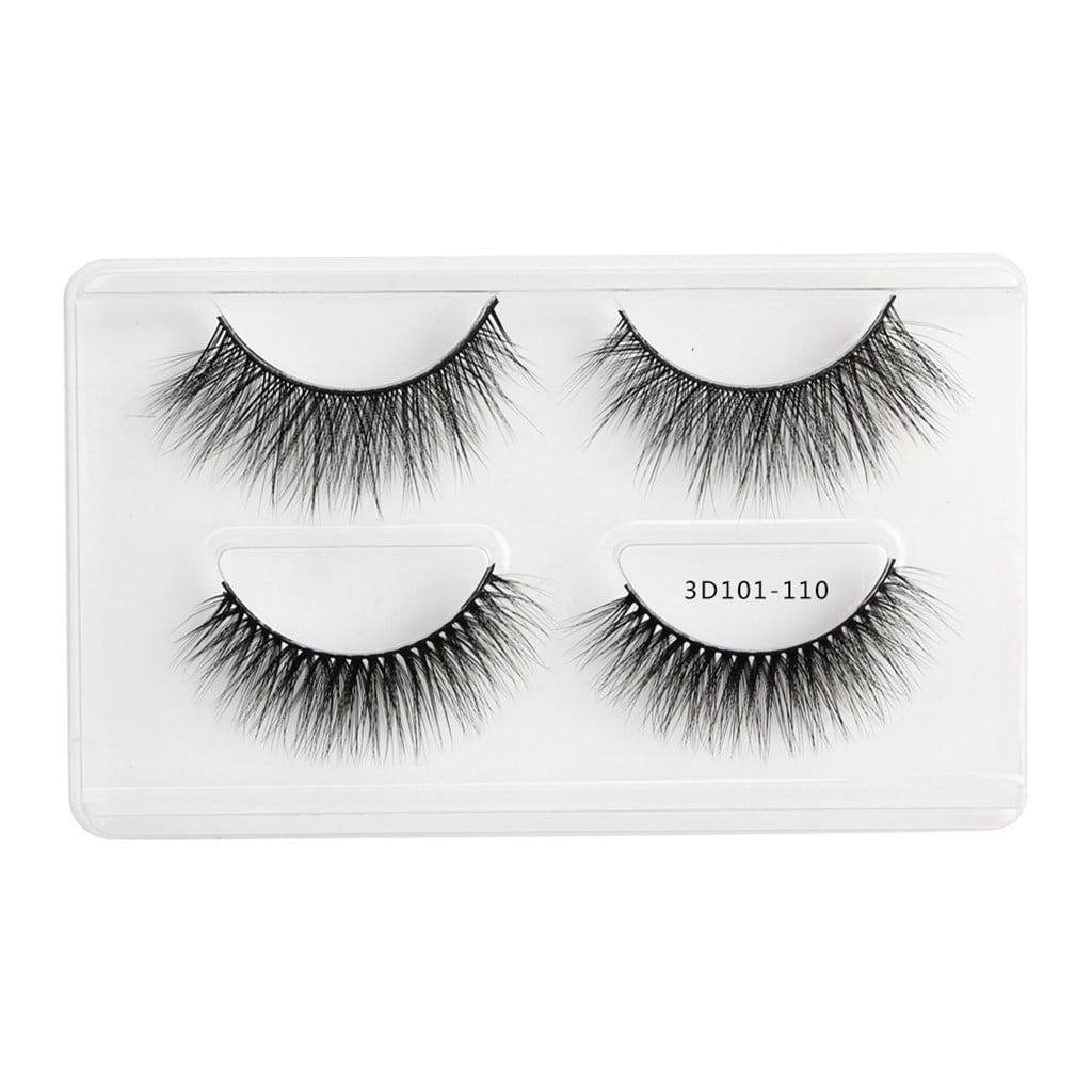Clearance False eyelashes false lashes Two Pairs Of 3D Mink With Soft