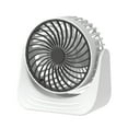 thumbnail image 1 of Hvmvliv Fan for Office Desktop Mini Desktop Small Fan USB Charging High Wind Three Speed Silent Dormitory Home Circulation Fan White, 1 of 9