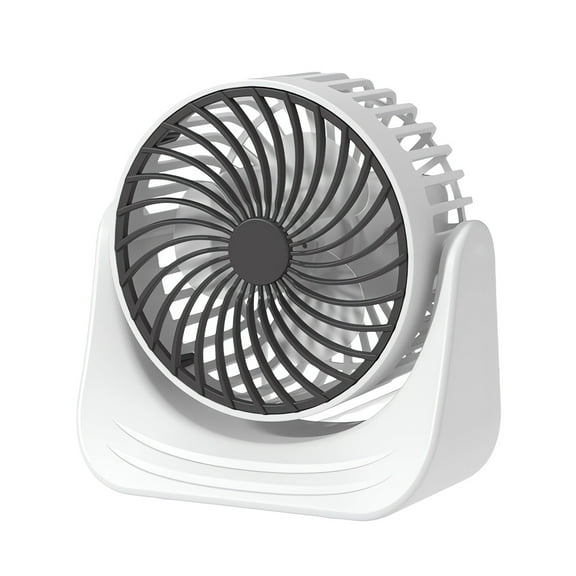 Hvmvliv Fan for Office Desktop Mini Desktop Small Fan USB Charging High Wind Three Speed Silent Dormitory Home Circulation Fan White