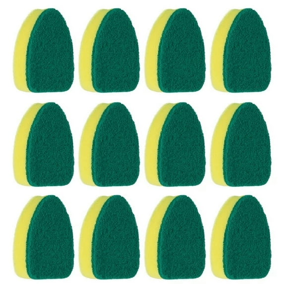 Clearance! Fanshiluo 12 Pack Dishwand Refills Sponge Heads, Dish Wand Non Scratch Replacement, Heavy Duty Scrub Dots Brush Soap Dispenser Scrubbers, Kitchen Sink Dishwasher Tool