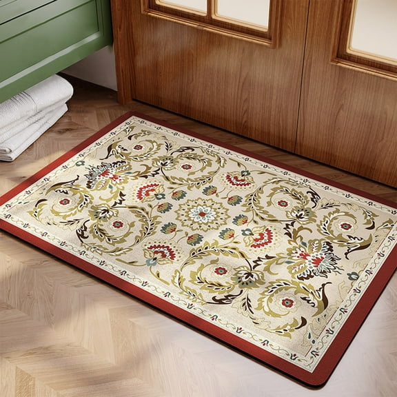 Clearance! Fanshiluo Bath Mat Rug For Bathroom Diatomaceous Earth Bathroom Rug Mat Rubber Non-Slip Super Absorbent Quick Dry Bathroom Mat Washable Bathroom Floor Mat