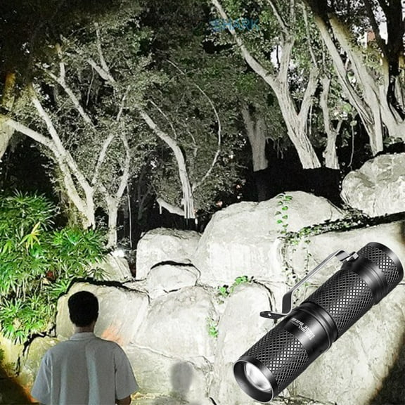 Clearance! Fanshiluo Flashlights-Aluminium Alloy LED Flashlight,Super Bright Flashlight,Zoomable,Rechargeable Flashlight,Powerful Handheld Flashlight