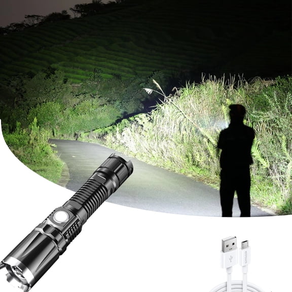 Clearance! Fanshiluo Flashlights-LED Flashlight,1000 Lumens Super Bright Flashlight,Zoomable,Rechargeable Flashlight With 4 Modes,,Powerful Handheld Flashlight