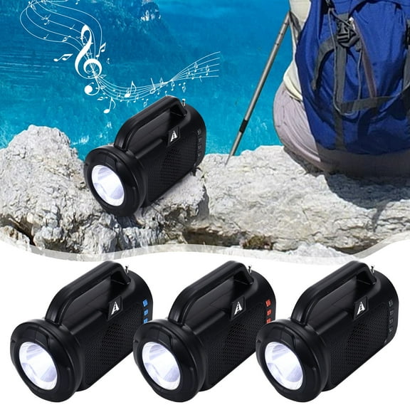 Clearance! Fanshiluo Flashlights-With Radio And FM Channel Reception,Solar Powered Strong Light Flashlight,Portable Lighting,Outdoor Night Fishing Light,Bluetooth Speaker Support