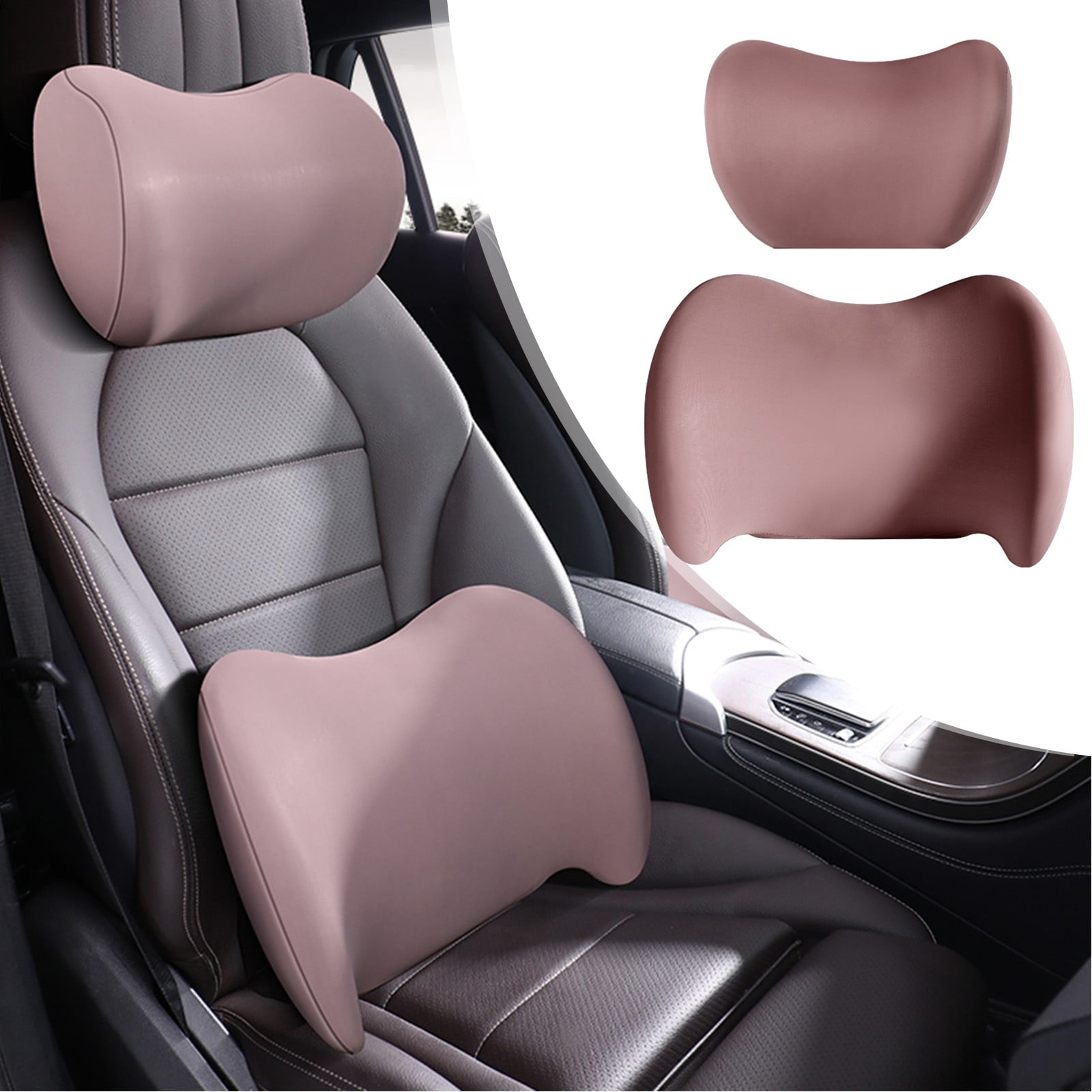 Auto Drive 1 Piece Memory Foam Car Head Support Polyester Gray Universal Fit 22CU15 Walmart