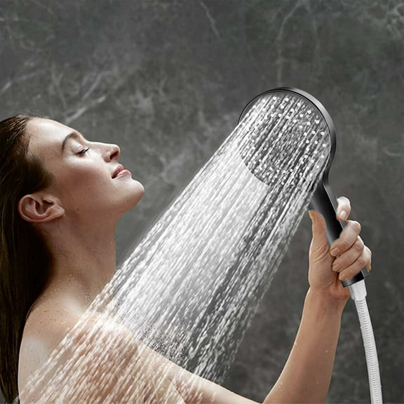 Clearance!Fanshiluo Large Panel Shower Head - High-Pressure Handheld Showerhead - High Pressure 5 Spray Modes Handheld Shower Head For The Elderly,ChildrenCan Be Used For Home,