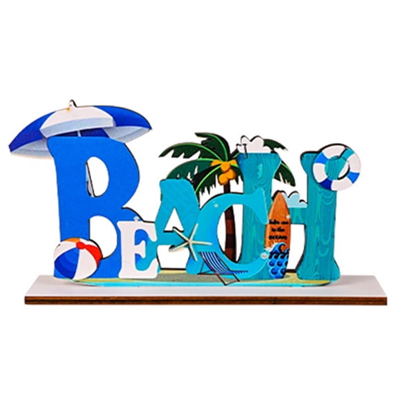 Clearance!Farmhouse Decor, Beach Tiered Tray Cute Signs, Wooden Rustic Modern Decorations Items for Home Kitchen Shelf Coffee Bar Table