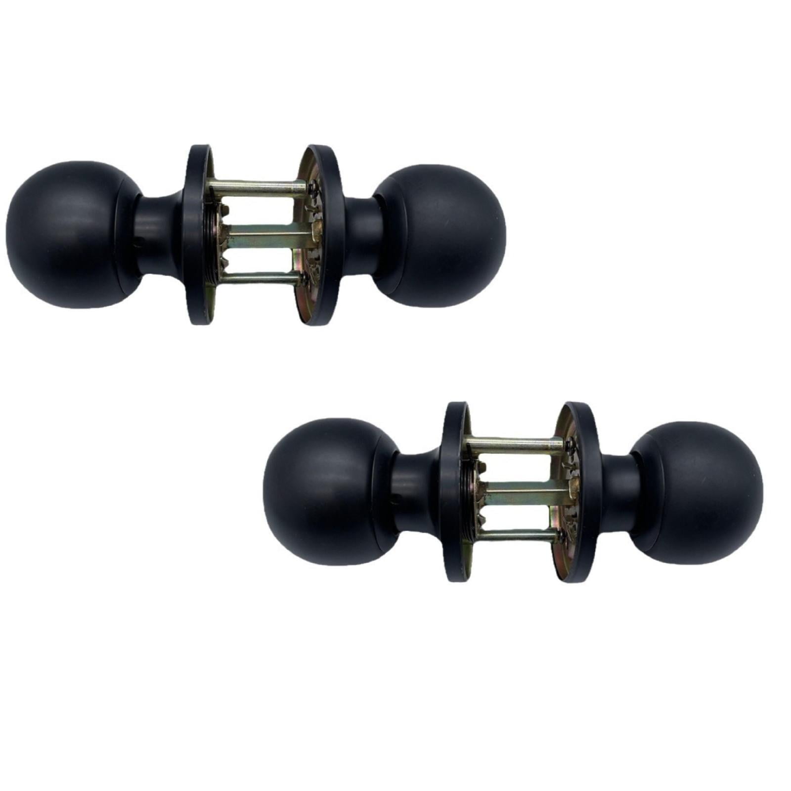 Clearance Faucet Hardware under $20,Keyed Alike Entry Door Knob And Single Cylinder Lockset Black Front Door Knob With Key And 1 Pack 2PC