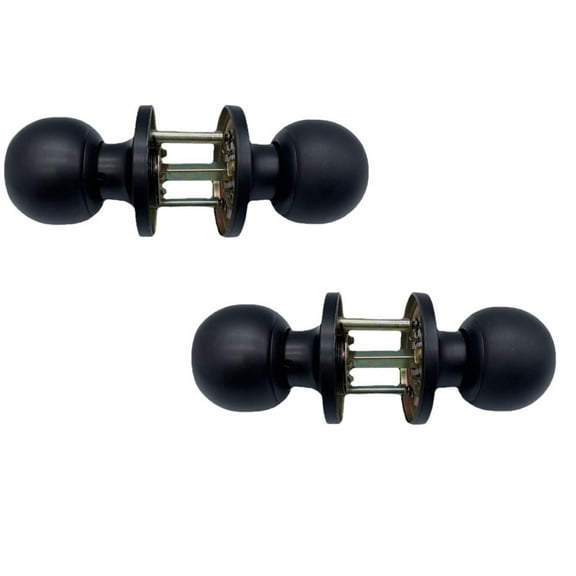 Clearance Faucet Hardware under $20,Keyed Alike Entry Door Knob And Single Cylinder Lockset Black Front Door Knob With Key And 1 Pack 2PC
