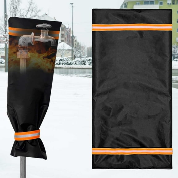 Faucets under $10,Outdoor Faucet For Winter Thickened Reflective Outside Spigots Hose Bib Insulated Sock For Winter Cold Weather Outdoor Faucets & Yard Black