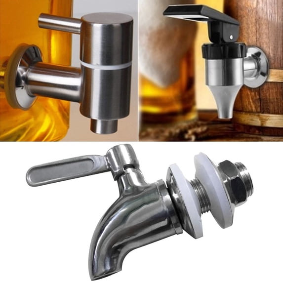 Clearance Faucets under $5,Beverage Dispenser Replacement Spigot Stainless Steel Polished Finished Water Dispenser Replacement Faucet Compatible With And Other Filter Systems As Well