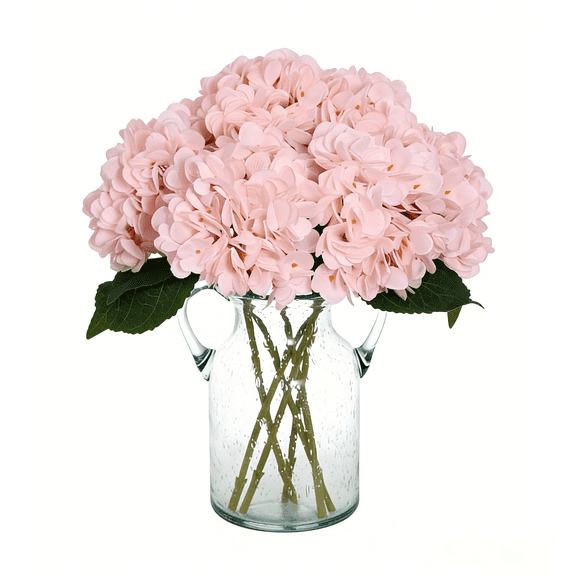 Clearance! Faux Hydrangeas Latex Real Touch Hydrangeas Lifelike Large Hydrangea Flowers for Outside Window Box Front Porch Planter Decor Champagne 1PCS