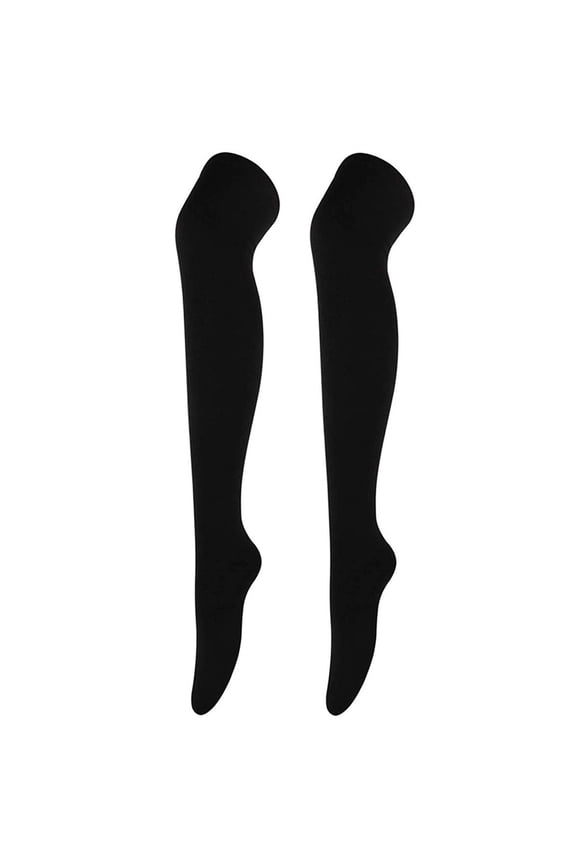 Clearance! Fdelink 1 Pairs Women's Fashion Solid Color Over the Knee Long Socks High Socks, Women Socks (Black)