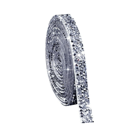 Clearance! Fdelink Adhesive Tape Clearance Self-Adhesive Crystal Rhinestone Ribbon Resin Diamond Ribbon Glitter Rhinestone Sticker Roll DIY