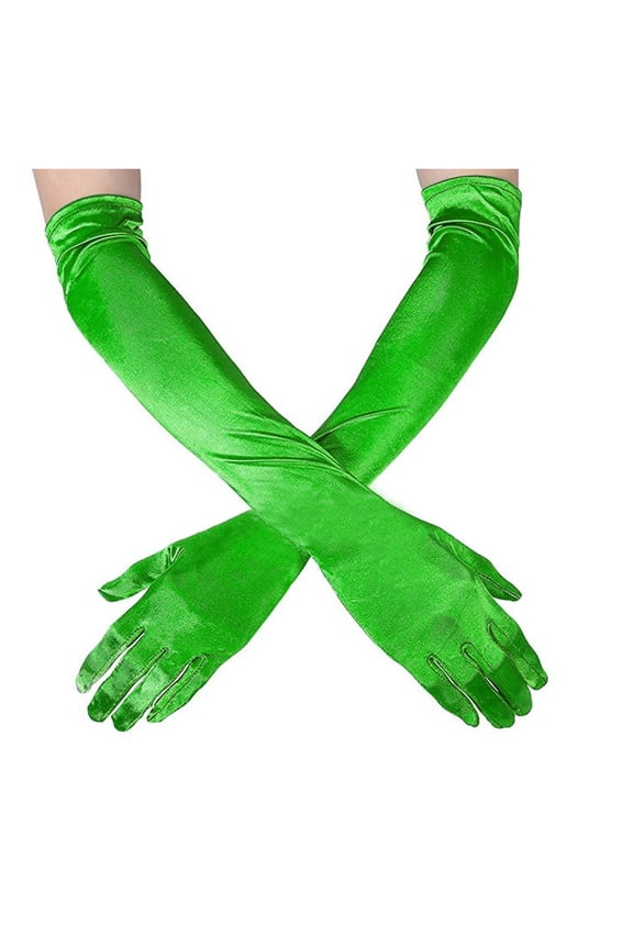 Clearance! Fdelink Adult Women Gloves Long Evening Performance Wedding Dress Gloves Long Sleeve Gloves (Green)