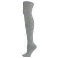 thumbnail image 1 of Clearance! Fdelink Adult Women Knitting Solid Color Knee-High Socks Cotton Fashion Long Stockings, the Socks (Grey), 1 of 2