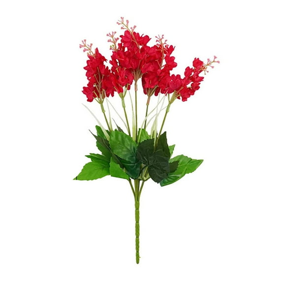 Clearance! Fdelink Artificial Clearance on sale Artificial Flowers Bouquets Wisteria Hyacinth Fake Bulk for Vase Home Decor Indoors Outdoors Garden Hotel Party Wedding Mock Red