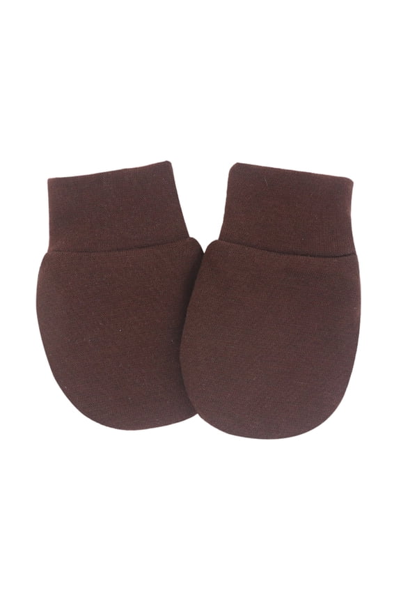 Clearance! Fdelink Baby Mittens Toddler Gloves No Scratch Mittens Unisex Cotton Gloves for 0-6 Months Baby Boys Girls Arm Sleeve (Brown)