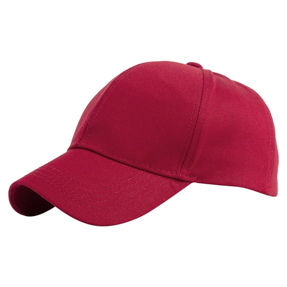 Clearance! Fdelink Baseball Hat Sun UV Protection Hat Unisex Baseball with Ponytail Opening Ponytail Adjustable Breathable Solid Caps Red