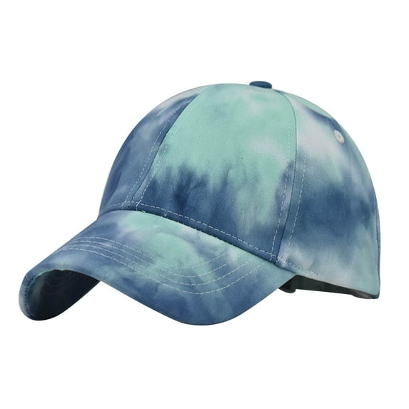 Clearance! Fdelink Baseball Hat Sun UV Protection Hat Women Casual Tie Dye Printed Colorful Baseball Cap Peaked Cap Visors Mint Green