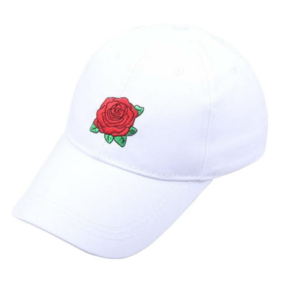 Clearance! Fdelink Baseball Hat Sun UV Protection Hat Women Man Embroidered Flower Denim Cap Fashion Baseball Cap Topee White
