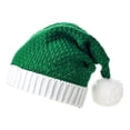 thumbnail image 1 of Clearance! Fdelink Beanie Hat Christmas Hat Christmas Knitted Hat Hats Adults Christmas Slouchy Hats Santa Hat Bulk Santa Knit Crochet Cap Green, 1 of 3