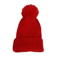 thumbnail image 1 of Clearance! Fdelink Beanie Hat Winter Hats All Girls Boys Winter Hats Fleece Warm Thick Fashion Knitted Hat Red, 1 of 3