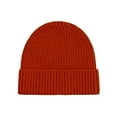 thumbnail image 1 of Clearance! Fdelink Beanie Hat Winter Hats Hot Soft Yarn Custom Plain Cuff Knit Winter Hat Wine, 1 of 5