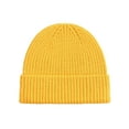 thumbnail image 1 of Clearance! Fdelink Beanie Hat Winter Hats Hot Soft Yarn Custom Plain Cuff Knit Winter Hat Yellow, 1 of 5