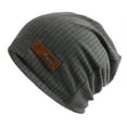 thumbnail image 1 of Clearance! Fdelink Beanie Hat Winter Hats Winter Hats for Men Women Soft Warm Knit Hat Ski Stocking Cuffed Cap Grey, 1 of 5