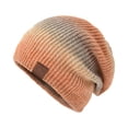 thumbnail image 1 of Clearance! Fdelink Beanie Hat Winter Hats Winter Women Knitted Hat Warm Keeping Fashion Gradual Color Woolen Hat Rainbow Hat Orange, 1 of 4