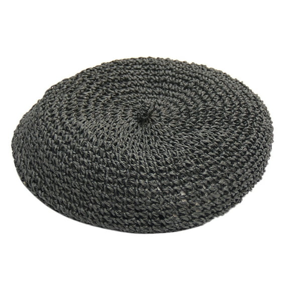 Clearance!Fdelink Beret Artist Hat French Hat Casual Solid Color Breathable Hat for Women, Fashion Hat (Black)