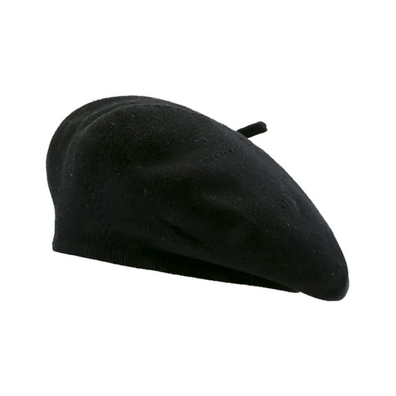 Clearance! Fdelink Beret Hat Winter Hats Lady Beret Autumn Winter Lightweight Breathable Fashion Solid Color Bonnet Black